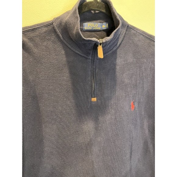 Polo Ralph Lauren Sweater Men's XL Large Pullover Ribbed 1/4 Zip Pony Logo - Picture 3 of 6